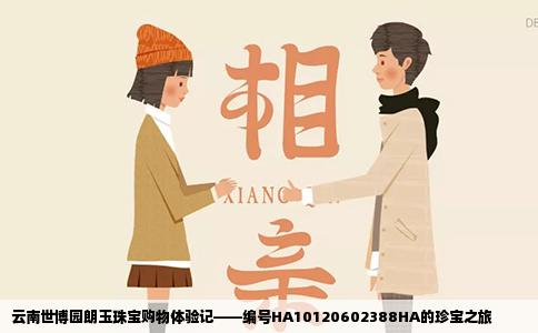 云南世博园朗玉珠宝购物体验记——编号HA10120602388HA的珍宝之旅