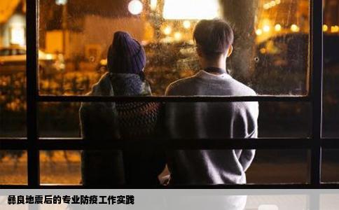 彝良地震后的专业防疫工作实践