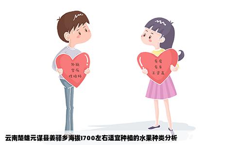 云南楚雄元谋县姜驿乡海拔I700左右适宜种植的水果种类分析