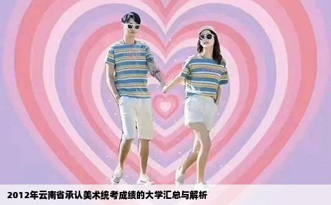 2012年云南省承认美术统考成绩的大学汇总与解析